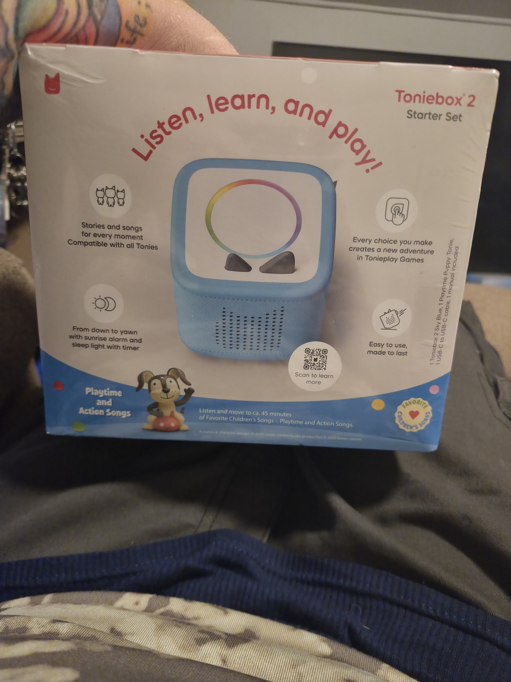 Tonies Toniebox 2 Audio Player Starter Set Sky Blue W/ Playtime Puppy New In Box - Picture 4 of 6
